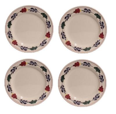 Boerenbont ontbijtborden rond 21cm - set van 4 Stuks