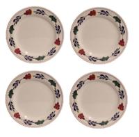 Boerenbont ontbijtborden rond 21cm - set van 4 Stuks
