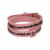 il mezzometro I LOVE YOU SILVER - BRACCIALE IN SILICONE/SILICONE BRACELET Dames armband