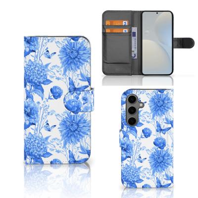 Hoesje voor Samsung Galaxy S25 Flowers Blue