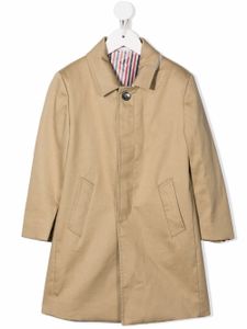 Thom Browne Kids manteau à col classique - Tons neutres