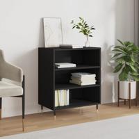 Dressoir 57x35x70 cm bewerkt hout zwart