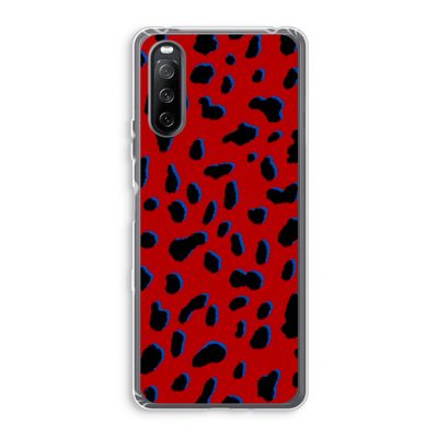 Red Leopard: Sony Xperia 10 III Transparant Hoesje