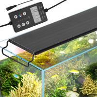 VEVOR Aquariumlamp met LCD-monitor, 24W aquariumverlichting met volledig spectrum met 24/7 natuurmodus, instelbare helderheid en timer - behuizing van aluminiumlegering, uitschuifbare beugels 30-36 inch