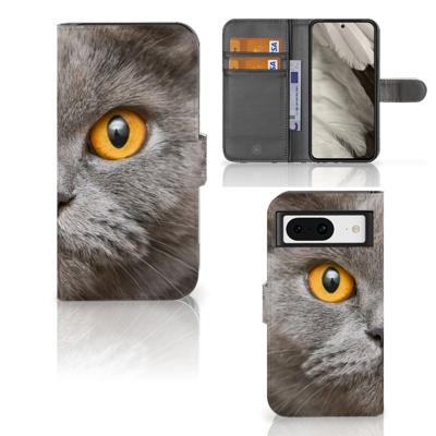 Telefoonhoesje | Met pasjeshouder | Google Pixel 8 Britse Korthaar