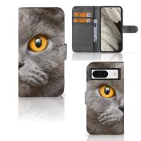Telefoonhoesje | Met pasjeshouder | Google Pixel 8 Britse Korthaar