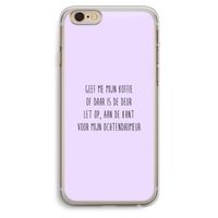 Ochtendhumeur: iPhone 6 Plus / 6S Plus Transparant Hoesje Ochtendhumeur: iPhone 6 Plus / 6S Plus Transparant Hoesje