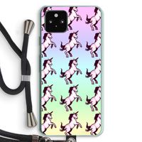 Musketon Unicorn: Pixel 5a 5G Transparant Hoesje met koord