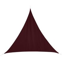 Polyester schaduwdoek/zonnescherm Curacao driehoek bordeaux rood 3 x 3 x 3 meter