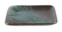 Zwart/Blauw Vierkant Bord - Large Plates - 14.5 x 12cm - thumbnail