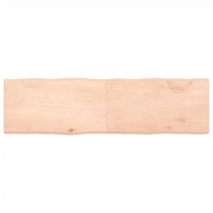 Tafelblad natuurlijke rand 180x50x4 cm massief eikenhout