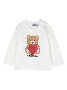 Moschino Kids t-shirt à logo Teddy Bear - Blanc