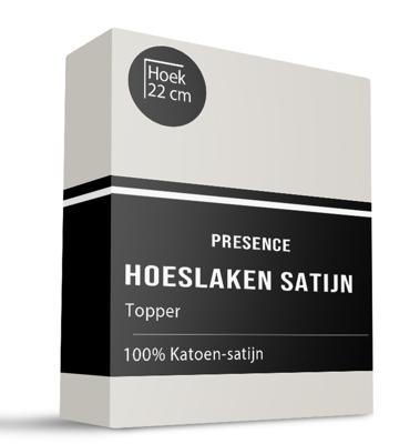Topper Hoeslaken - Katoen Satijn - 180x200 cm - Keuze Uit Meerdere Kleuren - Presence - Dekbed-Discounter.nl