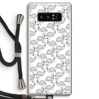 Zwanen: Samsung Galaxy Note 8 Transparant Hoesje met koord
