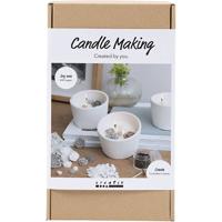 Creativ Company Hobbyset kaarsen maken, roos, beige, wit, crème, 1 doos