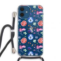 Bloemetjes: iPhone 12 mini Transparant Hoesje met koord