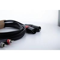 Cordial EU 6 MC XLR Verbindingskabel [2x XLR-stekker 3-polig - 2x Cinch-stekker] 6 m Zwart