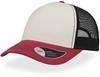 Atlantis AT527 Rapper Canvas Cap - White/Burgundy/Black - One Size