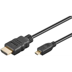 goobay High Speed HDMI kabel met Ethernet kabel 2 meter, Micro