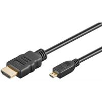 Goobay 53785 HDMI kabel 2 m HDMI Type A (Standaard) HDMI Type D (Micro) Zwart - thumbnail