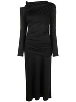 Victoria Beckham robe mi-longue à fronces - Noir - thumbnail