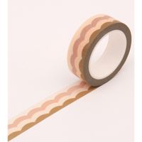 Clap Clap Scallop Pattern Washi Tape Pink and Honey