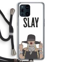 Slay All Day: Oppo Find X3 Transparant Hoesje met koord