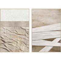 Schilderij Home ESPRIT Wit Beige Modern Stads (2 Stuks)