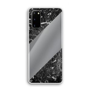 Zwart marmer: Samsung Galaxy S20 Transparant Hoesje