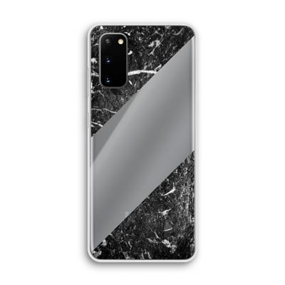 Zwart marmer: Samsung Galaxy S20 Transparant Hoesje