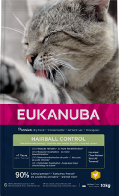Eukanuba Hairball Control Kip Adult Kattenvoer 10kg
