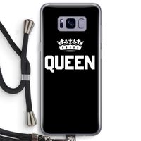 Queen zwart: Samsung Galaxy S8 Plus Transparant Hoesje met koord