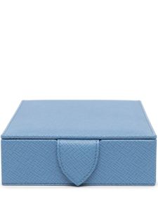 Smythson boîte à bijoux en cuir - Bleu