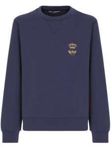 Dolce & Gabbana sweat en coton à motif brodé - Bleu