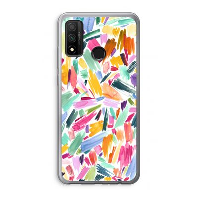 Watercolor Brushstrokes: Huawei P Smart (2020) Transparant Hoesje