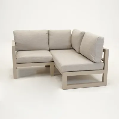 Grosso 2-zits bank R+ hoek antraciet