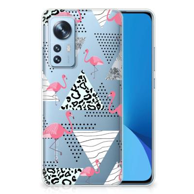 Xiaomi 12 | 12X | TPU Hoesje | Flamingo Triangle