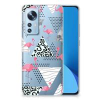 Xiaomi 12 | 12X | TPU Hoesje | Flamingo Triangle