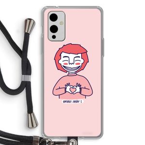 Hartje: OnePlus 9 Transparant Hoesje met koord
