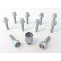 H&R Wielboutenset bolkonisch R12 M12x1.50 - Lengte 50mm - 10 stuks (bv. Mercedes) - incl. wielsloten HR1255002SET - thumbnail