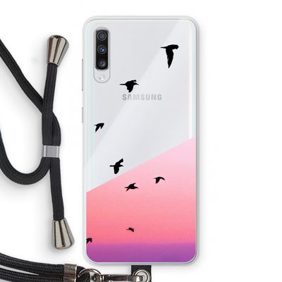 Fly away: Samsung Galaxy A70 Transparant Hoesje met koord