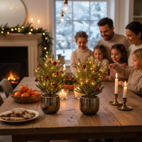 Picea Kunst Kerstboompje 40cm in kweekpot