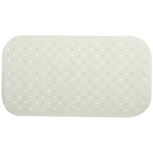 MSV Douche|bad anti-slip mat badkamer - rubber - wit - 36 x 76 cm