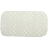 MSV Douche|bad anti-slip mat badkamer - rubber - wit - 36 x 76 cm