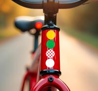 Wielershirt 4 kleuren fiets sticker