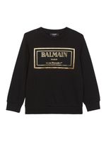 Balmain Kids logo-print long-sleeve sweatshirt - Noir - thumbnail