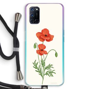 Red poppy: Oppo A72 Transparant Hoesje met koord