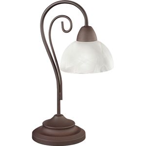 LED Tafellamp - Tafelverlichting - Trion Kantra - E14 Fitting - Rond - Roestkleur - Aluminium