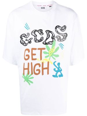 GCDS t-shirt à logo imprimé - Blanc