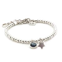 Qoss Armband Zoey Ster Jeansblauw